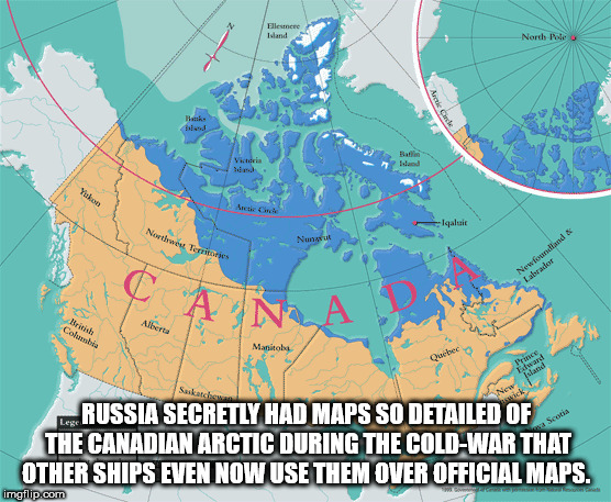 water resources - Idad Iqaluit Nuntil Manitobx . Russia Secretly Had Maps So Detailed Of The Canadian Arctic During The ColdWar That Other Ships Even Now Use Them Over Official Maps. imgflip.com