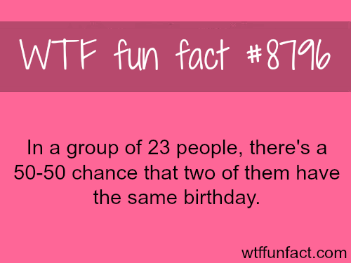 wtf facts - stadium australia - Wtf fun fact In a group of 23 people, there's a 5050 chance that two of them have the same birthday. wtffunfact.com