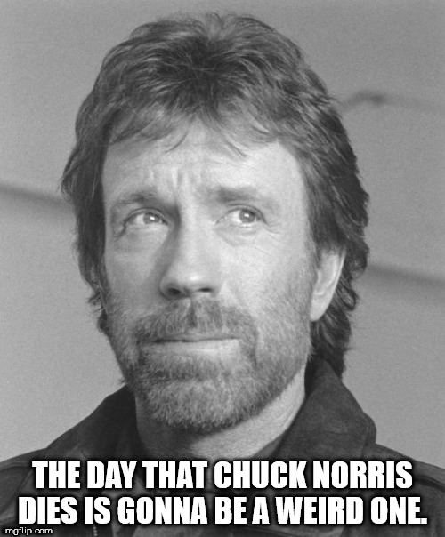 chuck norris facts - The Day That Chuck Norris Dies Is Gonna Be A Weird One. imgflip.com
