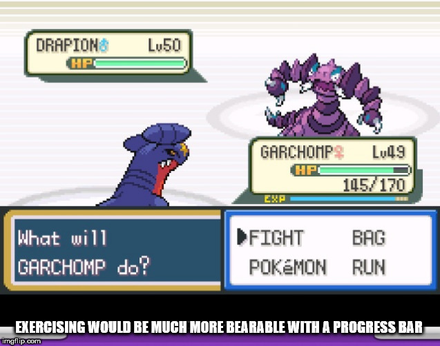 pokemon fire red venusaur - Drapions Hpc Lv50 GARCHOHPL49 Hpc 145170 Exp What will Garchomp do? Fight Pokmon Bag Run Exercising Would Be Much More Bearable With A Progress Bar imgflip.com