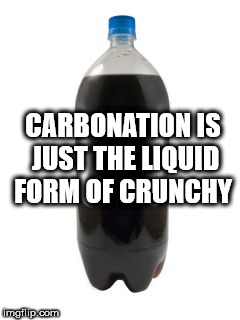 blank soda bottle - Carbonation Is Just The Liquid Form Of Crunchy imgflip.com