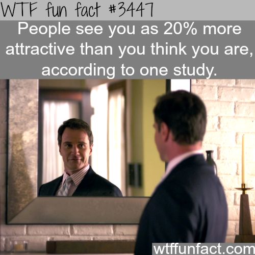 these are not the droids - Wtf fun fact People see you as 20% more attractive than you think you are, according to one study. wtffunfact.com