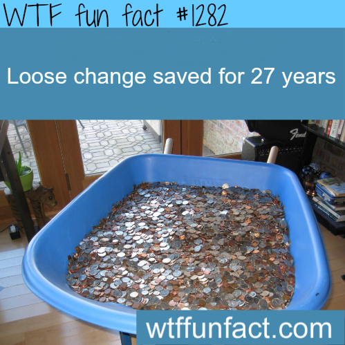 spare change collection - Wtf fun fact Loose change saved for 27 years wtffunfact.com
