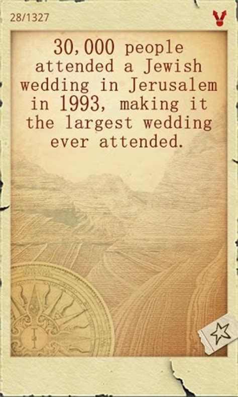 book - 281327 30,000 people attended a Jewish wedding in Jerusalem in 1993, making it the largest wedding ever attended.
