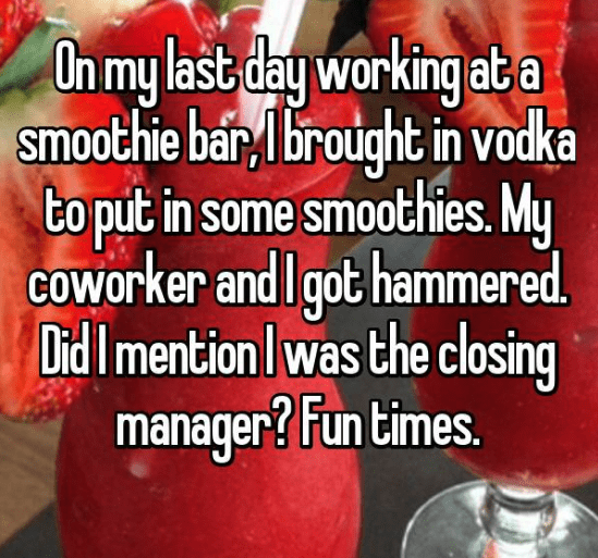 People confess the rules they broke on their last day of work