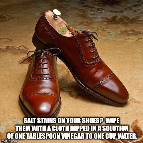 crockett and jones westbourne - Salt Stains On Your Shoes? Wipe Them With A Cloth Dipped In A Solution Of One Tablespoon Vinegar To One Cup Water. imgflip.com