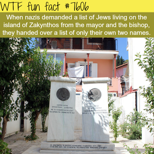 bishop chrysostomos of zakynthos - Wtf fun fact When nazis demanded a list of Jews living on the island of Zakynthos from the mayor and the bishop, they handed over a list of only their own two names.