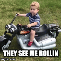 they see me rollin' they tackling little kid on bike tow