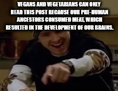 showerthoughts   - happy international women's day bitch - Vegans And Vegetarians Can Only Read This Post Because Our PreHuman Ancestors Consumed Meat, Which Resulted In The Development Of Our Brains.