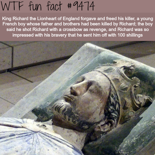 ck2 memes - Wtf fun fact King Richard the Lionheart of England forgave and freed his killer, a young French boy whose father and brothers had been killed by Richard; the boy said he shot Richard with a crossbow as revenge, and Richard was so impressed wit