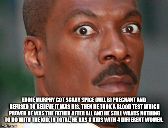 golden child movie meme - Eddie Murphy Got Scary Spice Mel Bj Pregnant And Refused To Believe It Was His, Then He Took A Blood Test Which Proved He Was The Father After All And He Still Wants Nothing To Do With The Kid. In Total He Has 8 Kids With 4 Diffe