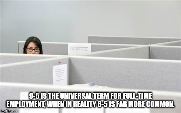 furniture - 95 Is The Universal Term For FullTime Employment When In Reality 85 Is Far More Common imgflip.com