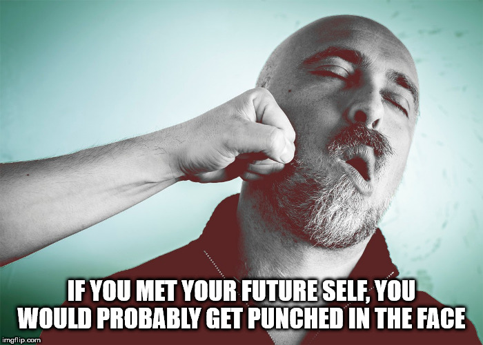 guy getting beat up stock - If You Met Your Future Self, You Would Probably Get Punched In The Face imgflip.com