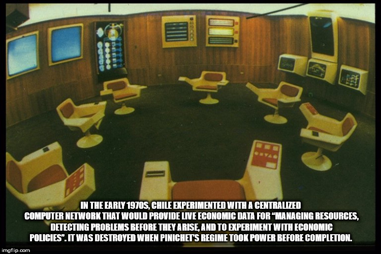 cybersyn chile - In The Early 1970S, Chile Experimented With A Centralized Computer Network That Would Provide Live Economic Data For Managing Resources Detecting Problems Before They Arise, And To Experiment With Economic Policies