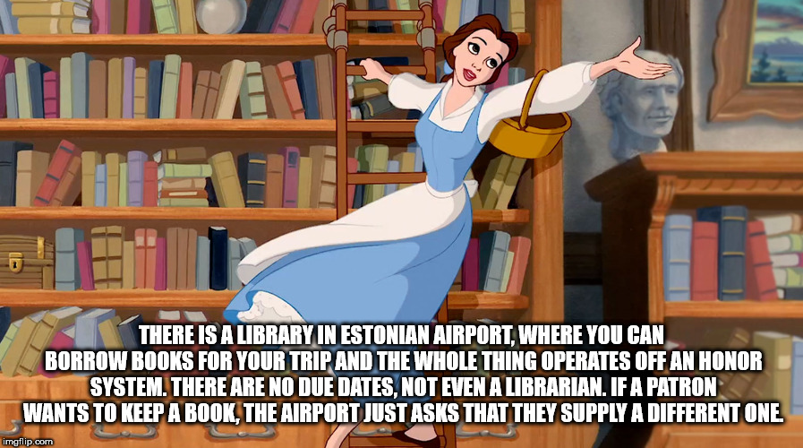 beauty and the beast cartoon belle book - There Is A Library In Estonian Airport, Where You Can Borrow Books For Your Trip And The Whole Thing Operates Off An Honor System.There Are No Due Dates.Not Even Alibrarianif Apatron Wants To Keep A Book, The Airp
