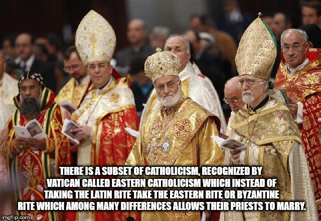 catholic and anglican bishops - There Is A Subset Of Catholicism, Recognized By Vatican Called Eastern Catholicism Which Instead Of Taking The Latin Rite Take The Eastern Rite Or Byzantine Rite Which Among Many Differences Allows Their Priests To Marry im