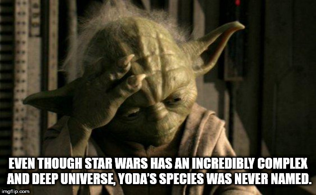 jokes on tamilians - Even Though Star Wars Has An Incredibly Complex And Deep Universe, Yoda'S Species Was Never Named. imgflip.com