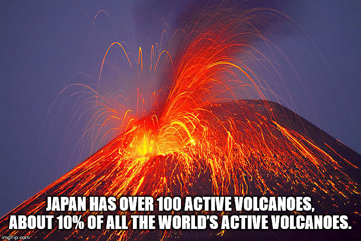 action can - Japan Has Over 100 Active Volcanoes. About 10% Of All The World'S Active Volcanoes. imgflip.com