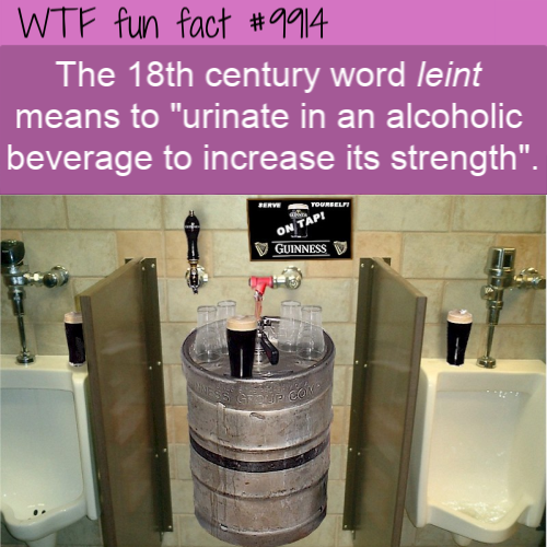 funny pictures of guinness beer - Wtf fun fact The 18th century word leint means to "urinate in an alcoholic beverage to increase its strength". Tourselfi On Guinness Wedne