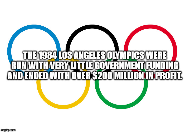 you mean to tell me - The 1984 Los Angeles Olympics Were Run With Very Little Government Funding And Ended With Over $200 Million In Profit imgilip.com