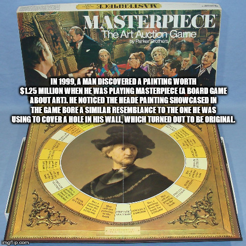 masterpiece board game - Dellisen Masterpiece The Art Auction Game by Parker Brothers In 1999, A Man Discovered A Painting Worth $1.25 Million When He Was Playing Masterpiece Ca Board Game About Art. He Noticed The Heade Painting Showcased In The Game Bor