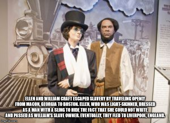 ellen and william craft - Ellen And William Craft Escaped Slavery By Traveling Openly From Macon, Georgia To Boston, Ellen, Who Was LightSkinned, Dressed As A Man With A Sling To Hide The Fact That She Could Not Write And Passed As William'S Slave Owner. 