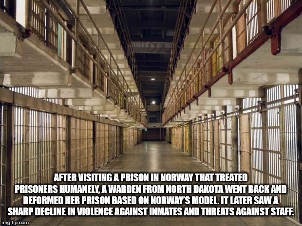 inside prison - After Visiting A Prison In Norway That Treated Prisoners Humanely, A Warden From North Dakota Went Back And Reformed Her Prison Based On Norway'S Model. It Later Sawa Sharp Decline In Violence Against Inmates And Threats Against Staff. img
