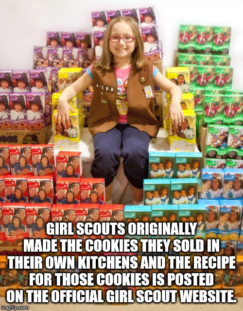 girl scout cookies dealer - Ooo Girl Scouts Originally Made The Cookies They Sold In Their Own Kitchens And The Recipe For Those Cookies Is Posted On The Official Girl Scout Website. imgflip.com