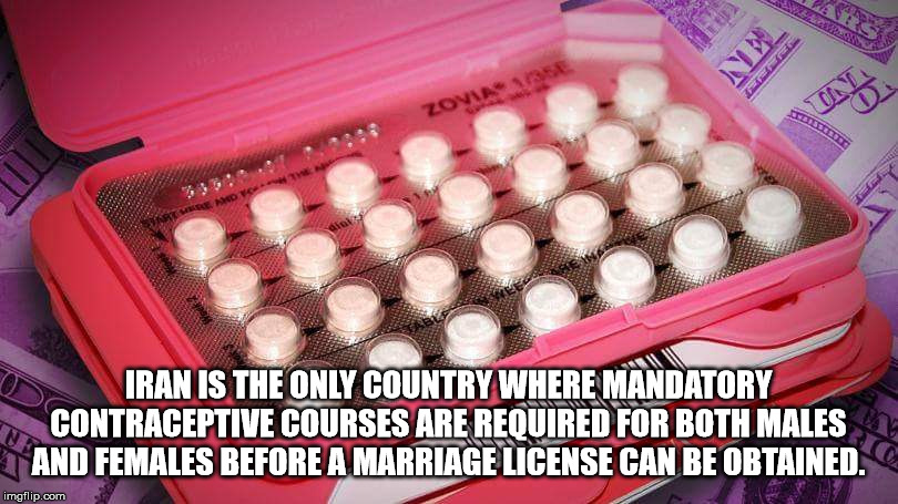 birth control pack case - Re Iran Is The Only Country Where Mandatory Contraceptive Courses Are Required For Both Males And Females Before A Marriage License Can Be Obtained. imgflip.com