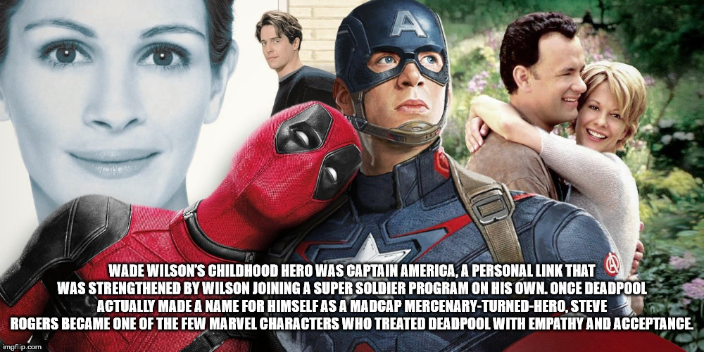 film - Wade Wilson'S Childhood Hero Was Captain America, A Personal Link That Cy Was Strengthened By Wilson Joining A Super Soldier Program On His Own. Once Deadpool Actually Made A Name For Himself As A Madcap MercenaryTurnedHero. Steve Rogers Became One