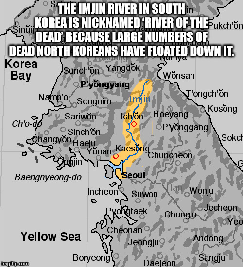 imjin river korea map - Sthe Imjin River In South in in Korea Is Nicknamed River Of Theukch'n Dead Because Large Numbers Of Dead North Koreans Have Floated Down It. Lituan R Turtya Korea | Bay Sunch'on Yangdok cPrngyang wnsan L'ongchn Nampo Songnimumin O 