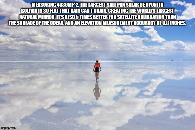salar de uyuni bolivia - Measuring 4086MI^2, The Largest Salt Pan Salar De Uyuni In Bolivia Is So Flat That Rain Cant Drain, Creating The World'S Largest Natural Mirror. It'S Also 5 Times Better For Satellite Calibration Than The Surface Of The Ocean And 