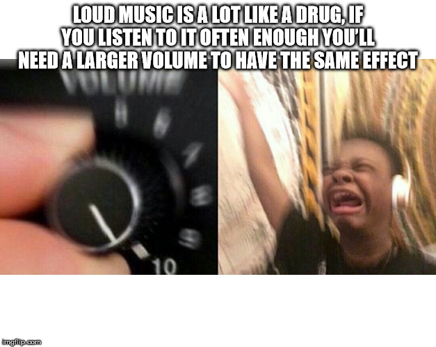 calpurnia memes - Loud Music Is A Lot A Drug, If You Listen To It Often Enough You'Ll Need A Larger Volume To Have The Same Effect imgilip.com