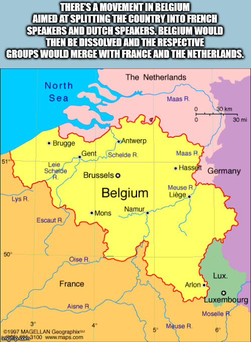 map of belgium - There'S A Movement In Belgium Aimed At Splitting The Country Into French Speakers And Dutch Speakers. Belgium Would Then Be Dissolved And The Respective Groups Would Merge With France And The Netherlands. The Netherlands North Sea Maas R 
