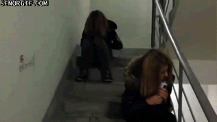 gif stairs falling - Senorgif.Com
