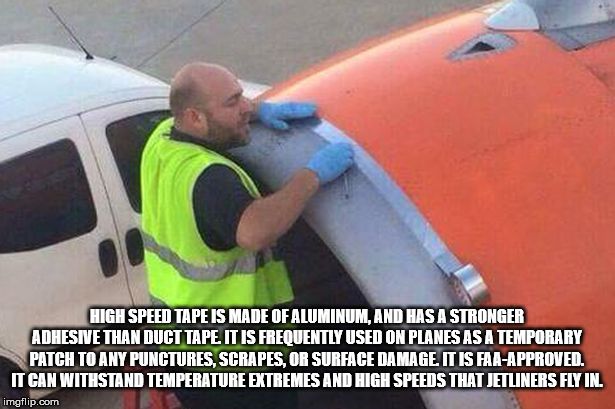 spyke - High Speed Tape Is Made Of Aluminum, And Has A Stronger Adhesive Than Duct Tape It Is Frequently Used On Planes As A Temporary Patch To Any Punctures, Scrapes, Or Surface Damage. It Is FaaApproved. It Can Withstand Temperature Extremes And High Sp