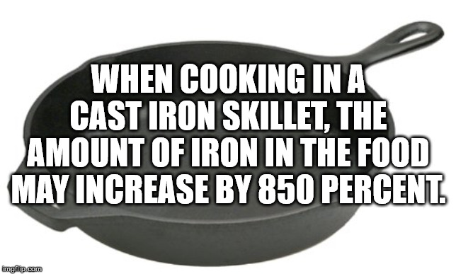 atlanta falcons - When Cooking In A Cast Iron Skillet, The Amount Of Iron In The Food May Increase By 850 Percent imgflip.com