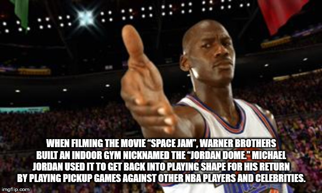 offer handshake gif - When Filming The Movie Space Jam", Warner Brothers Built An Indoor Gym Nicknamed The Jordan Dome." Michael Jordan Used It To Get Back Into Playing Shape For His Return By Playing Pickup Games Against Other Nba Players And Celebrities