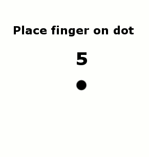 circle - Place finger on dot