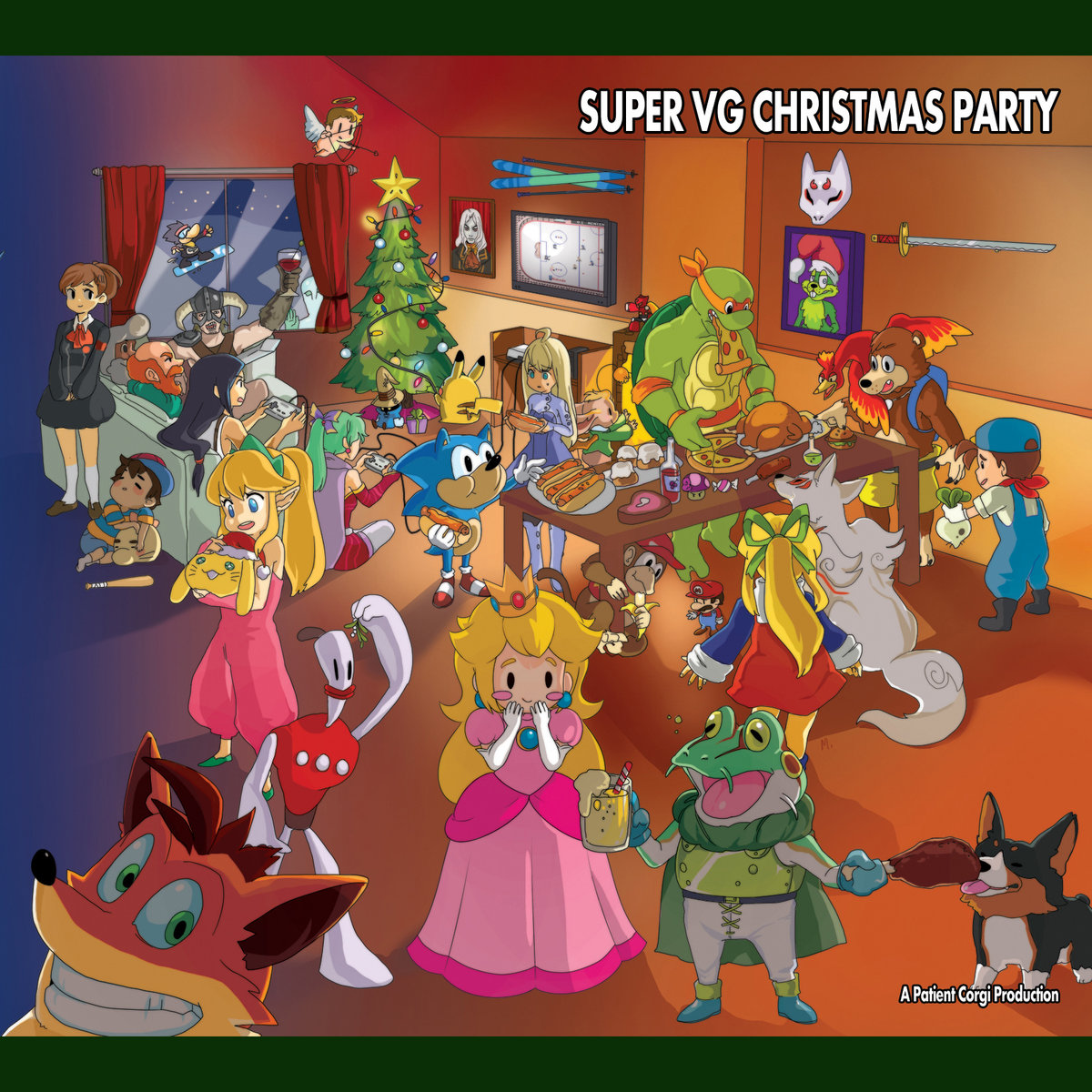 tekken christmas - Super Vg Christmas Party A Patient Corgi Production