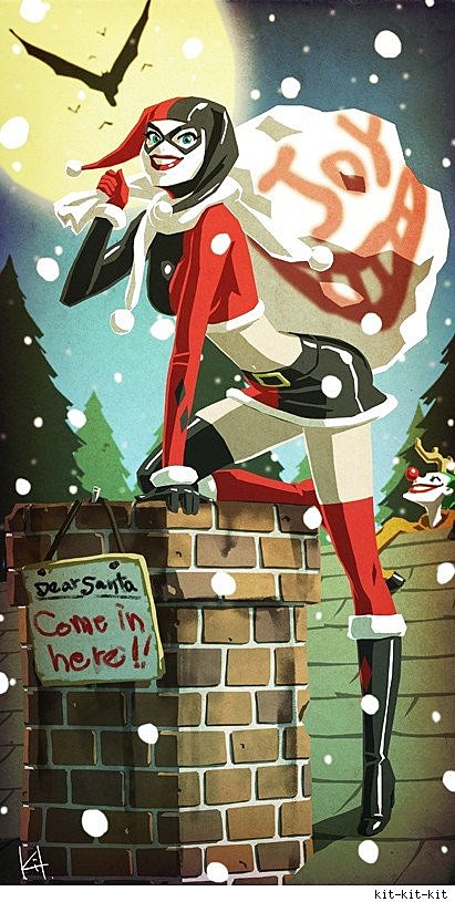 harley quinn christmas - Dear Santal ome in here!! kitkitkit
