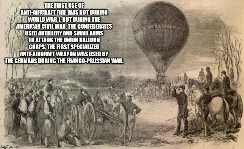 violence - The First Use Of AntiAircraft Fire Was Not During Wa World War 1, But During The American Civil War. The Confederates Used Artillery And Small Arms To Attack The Union Balloon Corps. The First Specialized AntiAircraft Weapon Was Used By The Ger