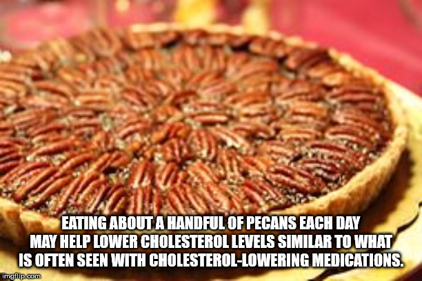 foods of america - Eating About A Handful Of Pecans Each Day May Help Lower Cholesterol Levels Similar To What Is Often Seen With CholesterolLowering Medications. imgflip.com