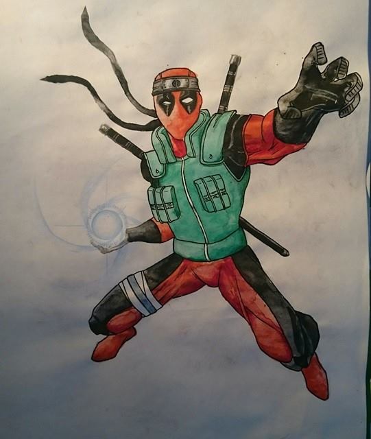 deadpool naruto drawing - Vad