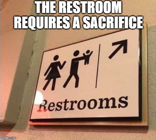 vehicle registration plate - The Restroom Requires A Sacrifice Restrooms imgflip.com