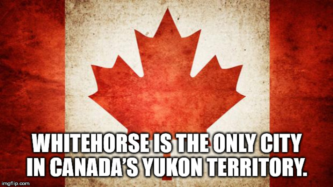 leaf - Whitehorse Is The Only City In Canada'S Yukon Territory. imgflip.com