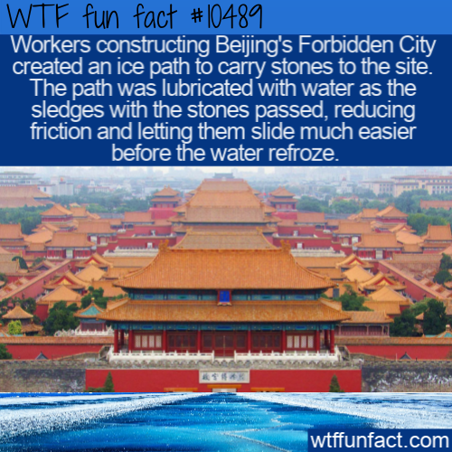 beautiful forbidden city - Wtf fun fact Workers constructing Beijing's Forbidden City created an ice path to carry stones to the site. The path was lubricated with water as the sledges with the stones passed, reducing friction and letting them slide much 
