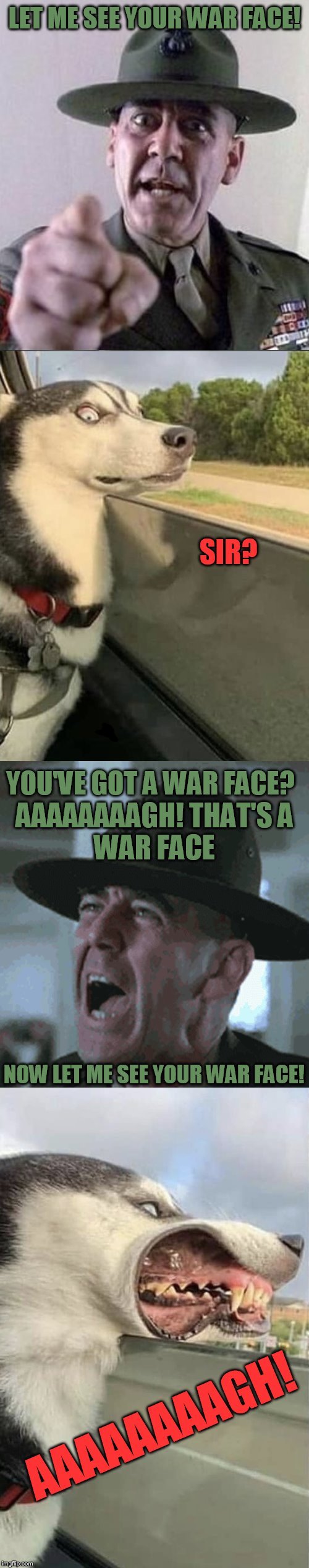 car - Let Me See Your War Face! Sir? Youve Got A War Face? Aaaaaaaagh! Thatsa War Face Now Let Me See Your War Face! Aaaaaaaagh! imgfilip.com