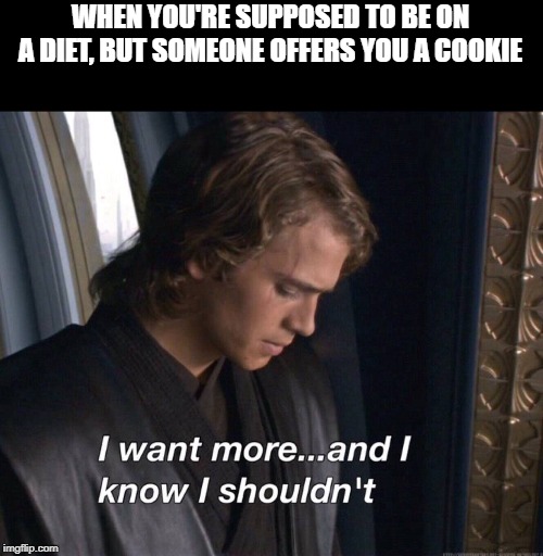 want more but i shouldn t - When You'Re Supposed To Be On A Diet. But Someone Offers You A Cookie I want more...and I know I shouldn't imgflip.com