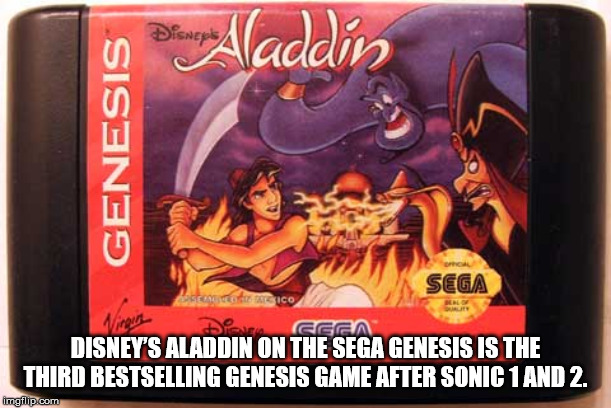 sega genesis cartridge aladdin - Ne Genesis Sega C Ico Docgg Disney'S Aladdin On The Sega Genesis Is The Third Bestselling Genesis Game After Sonic 1 And 2. imgfilip.com